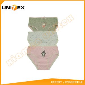 Girls’ Bikini Briefs — 3-Piece Pack, Cotton, Custom Print — Cute — Girls' Underwear programme — thumbnail of OEM & private label sample 1
