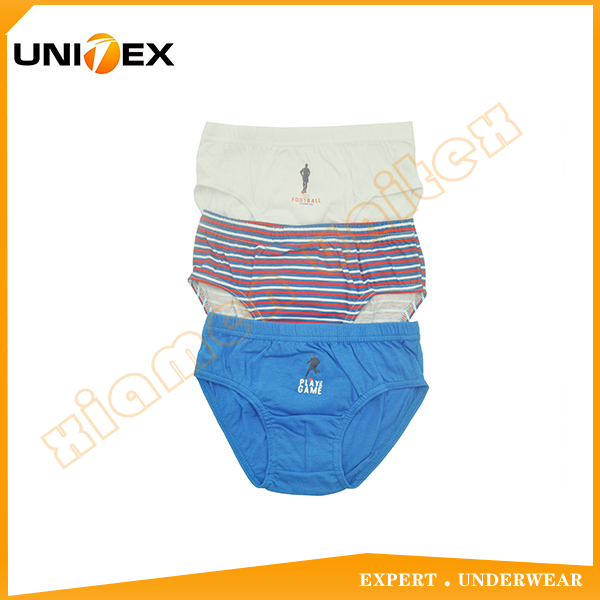 Boys’ Basic Briefs — 3-Piece Pack, Cotton, Custom Print — breathable — Boys' Underwear programme — OEM & private label sample photo 1