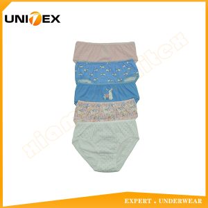 Girls’ Basic Bikini Briefs — 5-Piece Pack, Cotton, Custom Print — Girls' Underwear programme — OEM & private label sample photo 1