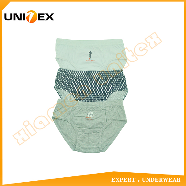 Boys’ Basic Boxer Briefs — 3-Piece Pack, Cotton, Custom Print — Boys' Briefs & Thongs programme — OEM & private label product photo 1