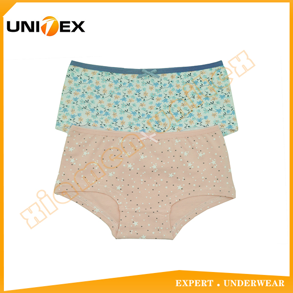 Girls’ Briefs — Cotton/Spandex, Custom Print, Teen — Girls' Underwear programme — OEM & private label product photo 1