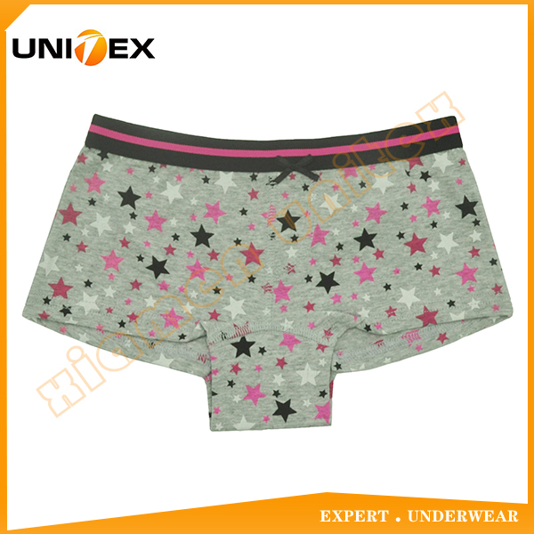 Girls’ Classic Boxer Shorts — Cotton, Custom Print, Cute — Girls' Underwear programme — OEM & private label detail photo 2