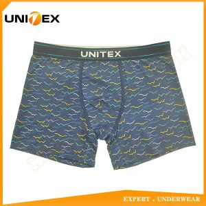 Men’s Boxer Briefs — Viscose/Elastane, Reactive Print, Jacquard Elastic — Men's Boxers & Boxer Briefs programme — thumbnail of OEM & private label sample 1