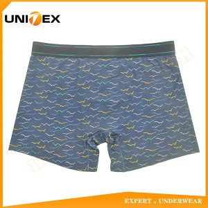 Men’s Boxer Briefs — Viscose/Elastane, Reactive Print, Jacquard Elastic — Men's Boxers & Boxer Briefs programme — thumbnail of OEM & private label sample 2