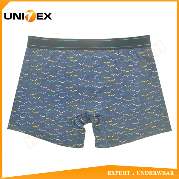 Men’s Boxer Briefs — Viscose/Elastane, Reactive Print, Jacquard Elastic — Men's Boxers & Boxer Briefs programme — OEM & private label detail photo 2