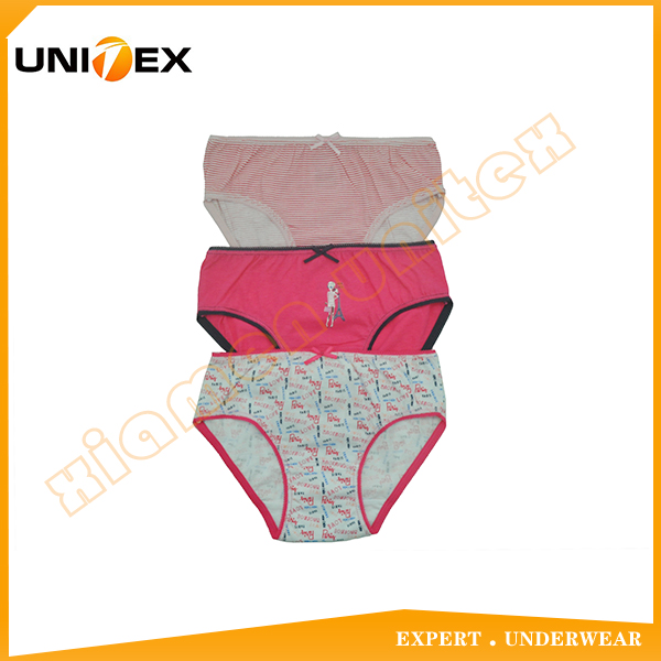 Girls’ Underwear — 3-Piece Pack, Cotton, Custom Print — breathable — Girls' Underwear programme — OEM & private label sample photo 1