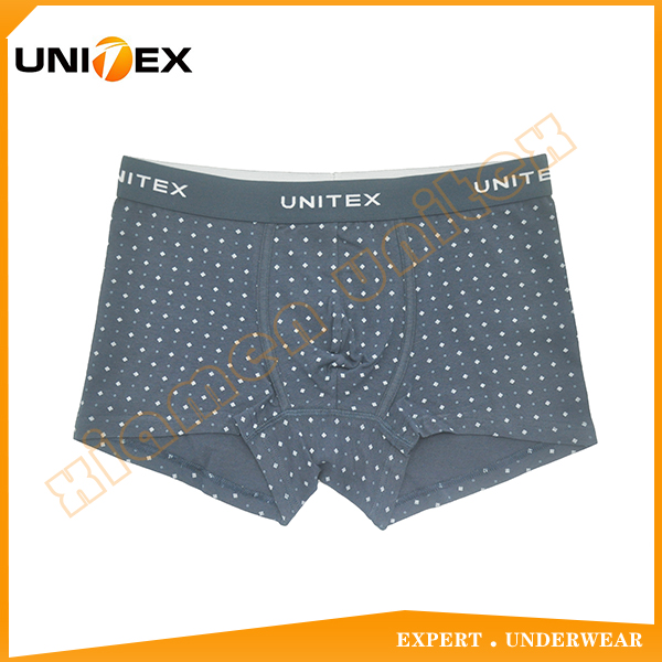 Men’s Boxer Briefs — Cotton, All-Over Print, Jacquard Elastic — Men's Underwear programme — OEM & private label sample photo 1