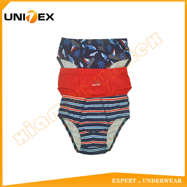 Boys’ Classic Thong Briefs — 3-Piece Pack, Cotton, Custom Print — Boys' Underwear programme — OEM & private label sample photo 1