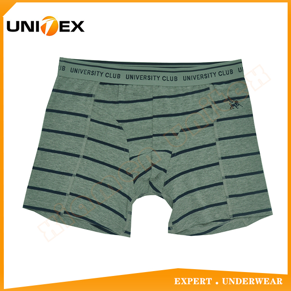 Men’s Soft Boxer Shorts — Cotton/Spandex, Yarn-Dyed Stripe — Men's Underwear programme — OEM & private label sample photo 1