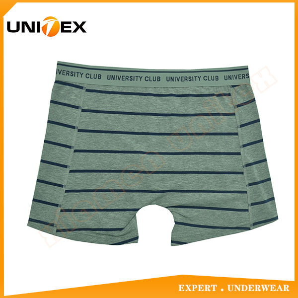 Men’s Soft Boxer Shorts — Cotton/Spandex, Yarn-Dyed Stripe — Men's Boxers & Boxer Briefs programme — OEM & private label detail photo 2