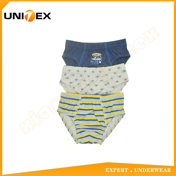 Boys’ Basic Briefs — 3-Piece Pack, Cotton, Custom Print — Boys' Underwear programme — OEM & private label sample photo 1