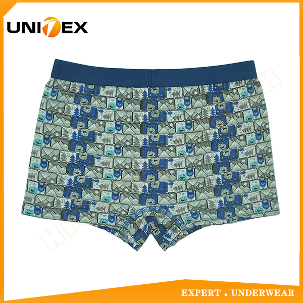 Boys’ Soft Boxer Briefs — Cotton, All-Over Print — Boys' Boxers & Boxer Shorts programme — OEM & private label detail photo 2