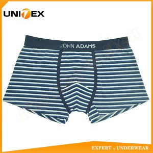 Men’s Classic Boxer Shorts — Cotton/Spandex, Jacquard Elastic, Yarn-Dyed Stripe — Men's Boxers & Boxer Briefs programme — thumbnail of OEM & private label sample 1