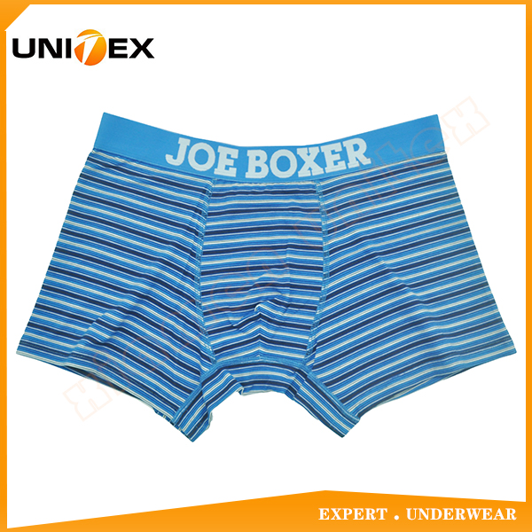 Men’s Boxer Shorts — Cotton, Yarn-Dyed Stripe — logo — Men's Underwear programme — OEM & private label sample photo 1