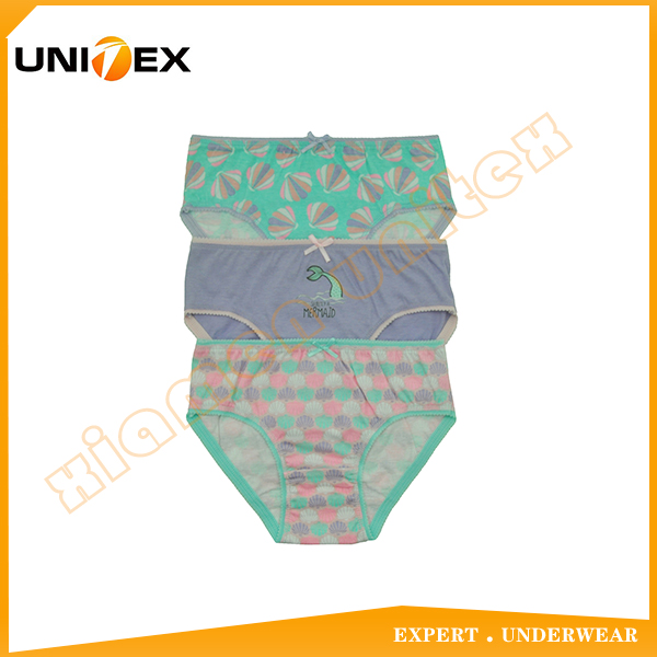 Girls’ Underwear — 3-Piece Pack, Cotton, Custom Print — Girls' Underwear programme — OEM & private label sample photo 1