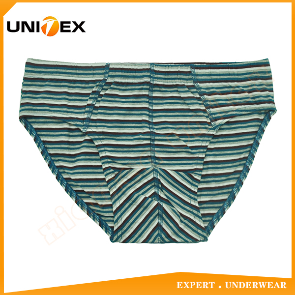 Men’s Briefs — Cotton, Yarn-Dyed Stripe — mature — Men's Underwear programme — OEM & private label sample photo 1