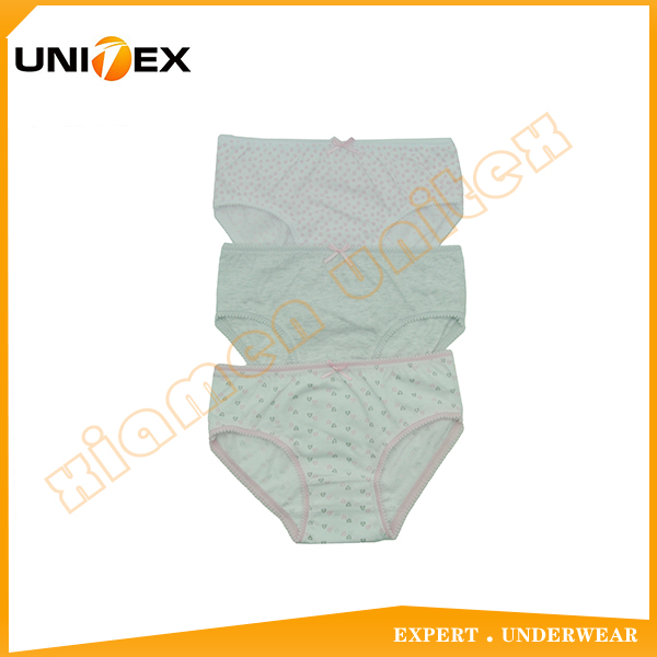 Girls’ Briefs — 3-Piece Pack, Cotton, Custom Print — cute — Girls' Underwear programme — OEM & private label sample photo 1