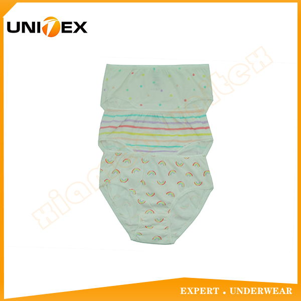 Girls’ Soft Briefs — 3-Piece Pack, Cotton, Custom Print — Girls' Underwear programme — OEM & private label sample photo 1