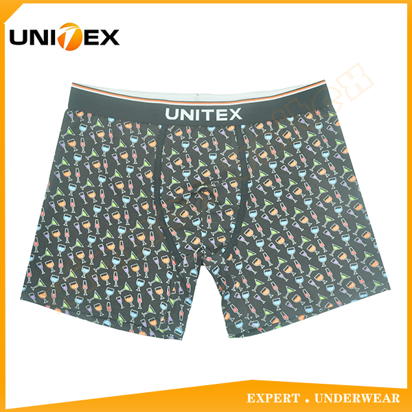 Men’s Boxer Briefs — Cotton, Custom Print, Jacquard Elastic — outside — Men's Underwear programme — OEM & private label sample photo 1