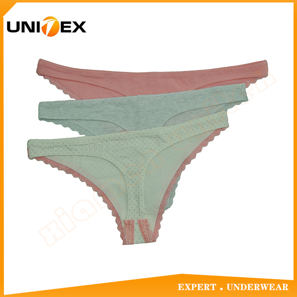 Women’s Thong Briefs — 3-Piece Pack, Cotton, Comfort Fit — Women's Underwear programme — OEM & private label detail photo 2