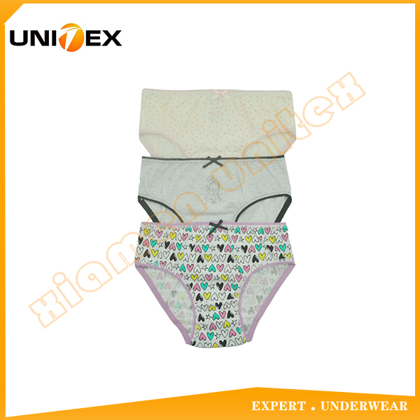 Girls’ Soft Underwear — 3-Piece Pack, Cotton, Custom Print — Girls' Underwear programme — OEM & private label sample photo 1