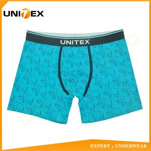Men’s Soft Boxer Shorts — Cotton, All-Over Print, Jacquard Elastic — Men's Boxers & Boxer Briefs programme — thumbnail of OEM & private label sample 1