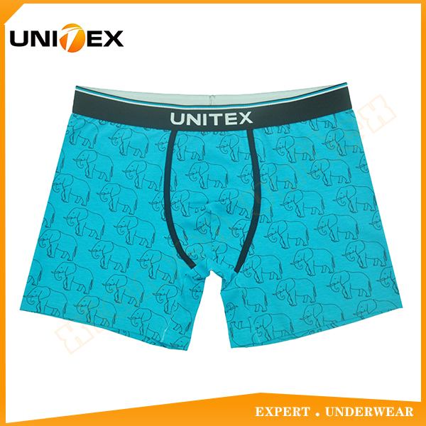 Men’s Soft Boxer Shorts — Cotton, All-Over Print, Jacquard Elastic — Men's Underwear programme — OEM & private label sample photo 1