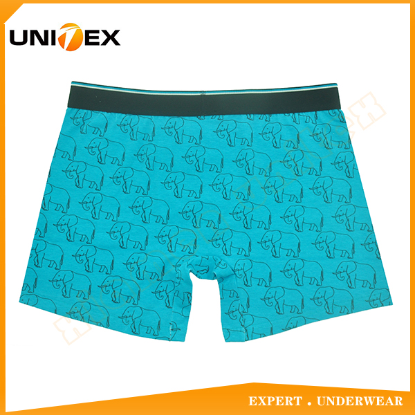 Men’s Soft Boxer Shorts — Cotton, All-Over Print, Jacquard Elastic — Men's Boxers & Boxer Briefs programme — OEM & private label detail photo 2