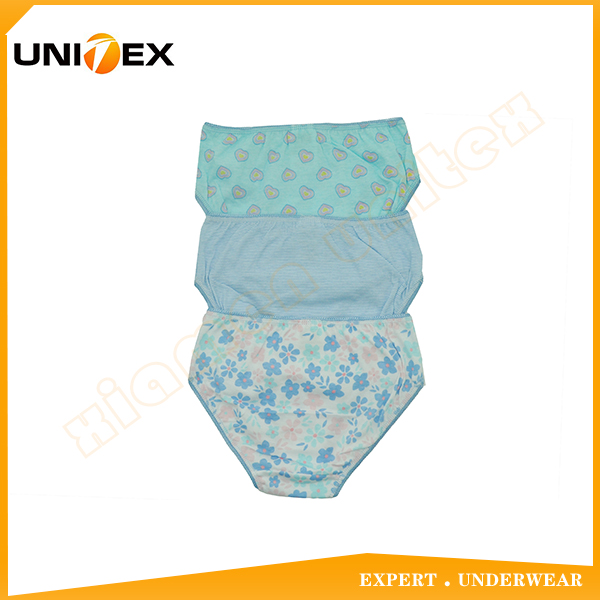 Girls’ Basic Bikini Briefs — 3-Piece Pack, Cotton, Custom Print — Cute — Girls' Underwear programme — OEM & private label detail photo 2