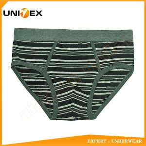 Men’s Bikini Briefs — Cotton, Yarn-Dyed Stripe — Men's Briefs programme — OEM & private label sample photo 1