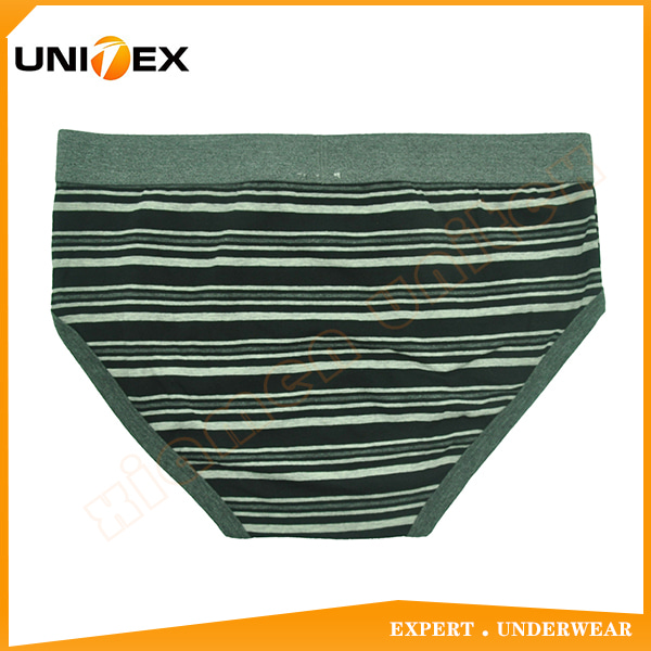 Men’s Bikini Briefs — Cotton, Yarn-Dyed Stripe — Men's Briefs programme — OEM & private label detail photo 2