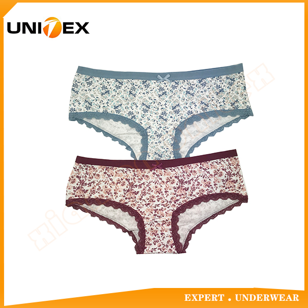 Women’s Basic Briefs — 2-Piece Pack, Cotton/Spandex, Custom Print — Women's Underwear programme — OEM & private label sample photo 1