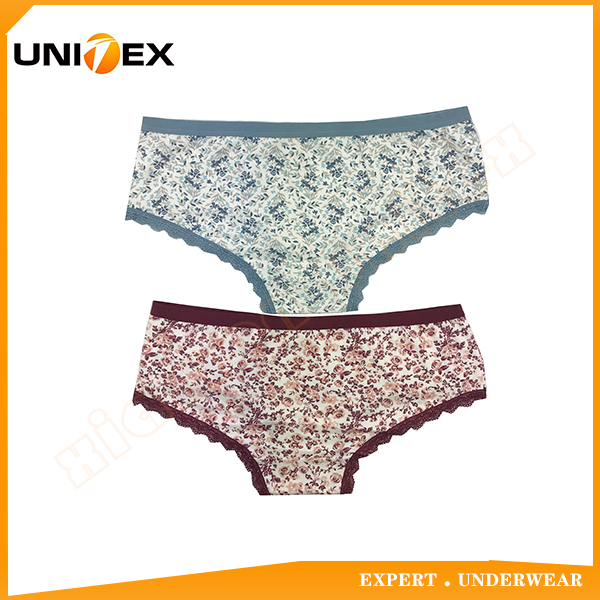 Women’s Basic Briefs — 2-Piece Pack, Cotton/Spandex, Custom Print — Women's Underwear programme — OEM & private label detail photo 2