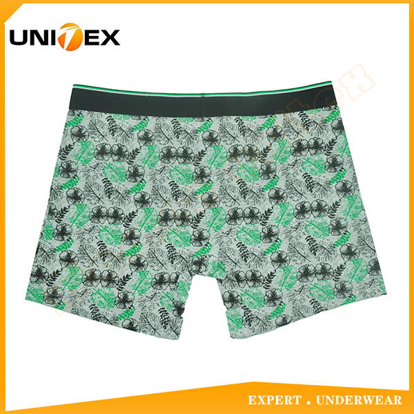 Men’s Soft Boxer Shorts — Cotton, Custom Print, Jacquard Elastic — Men's Boxers & Boxer Briefs programme — OEM & private label detail photo 2