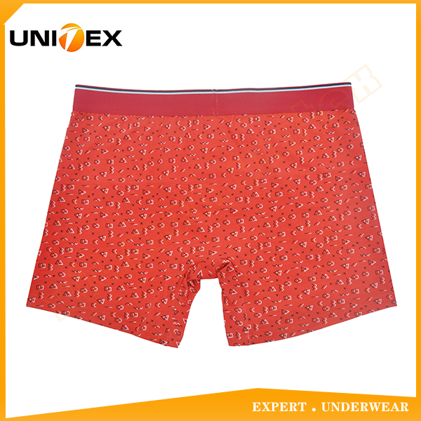 Men’s Soft Boxer Shorts — Cotton/Spandex, All-Over Print, Jacquard Elastic — Men's Boxers & Boxer Briefs programme — OEM & private label detail photo 2