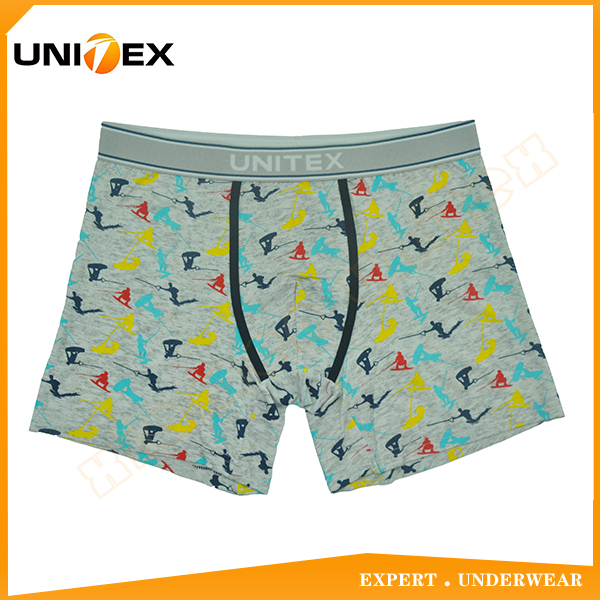 Men’s Boxer Briefs — Cotton, Custom Print, Jacquard Elastic — central — Men's Underwear programme — OEM & private label sample photo 1