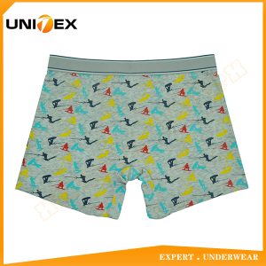 Men’s Boxer Briefs — Cotton, Custom Print, Jacquard Elastic — central — Men's Boxers & Boxer Briefs programme — thumbnail of OEM & private label sample 2