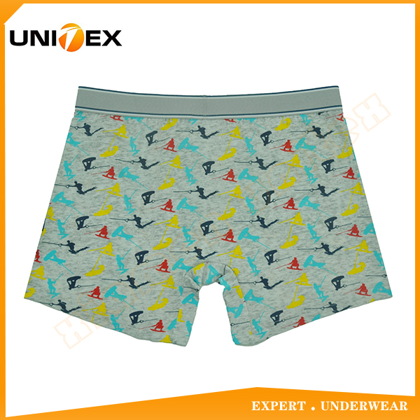 Men’s Boxer Briefs — Cotton, Custom Print, Jacquard Elastic — central — Men's Boxers & Boxer Briefs programme — OEM & private label detail photo 2
