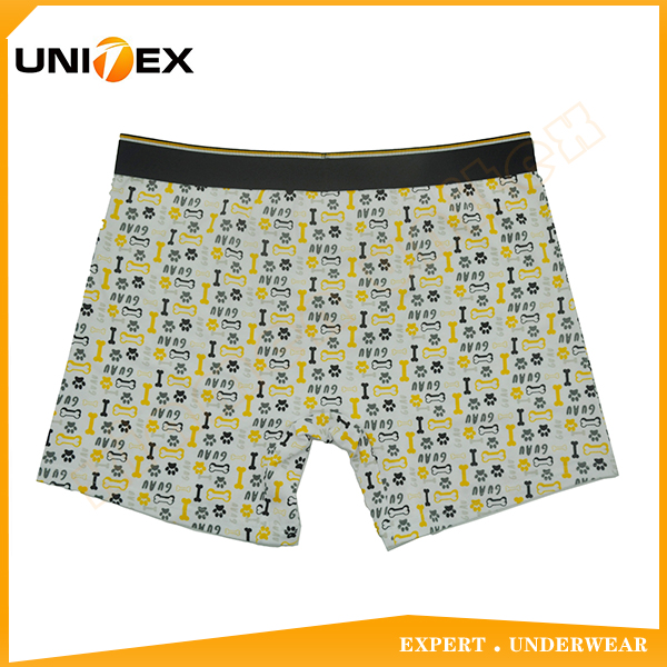 Men’s Soft Boxer Briefs — Cotton, Custom Print, Jacquard Elastic — Printed — Men's Boxers & Boxer Briefs programme — OEM & private label detail photo 2