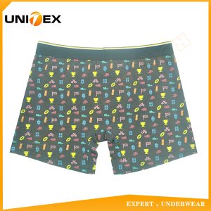 Men’s Soft Boxer Briefs — Cotton, Custom Print, Jacquard Elastic — Combed Cotton — Men's Boxers & Boxer Briefs programme — thumbnail of OEM & private label sample 2