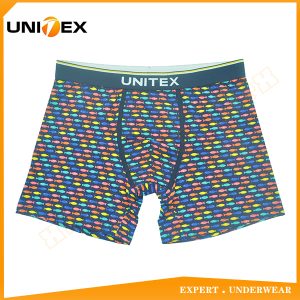 Men’s Boxer Briefs — Cotton, Reactive Print, Jacquard Elastic — central — Men's Boxers & Boxer Briefs programme — thumbnail of OEM & private label sample 1