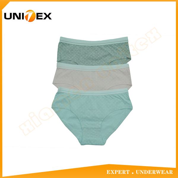 Girls’ Soft Briefs — 3-Piece Pack, Cotton, Custom Print — classical — Girls' Underwear programme — OEM & private label product photo 1
