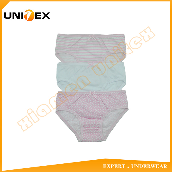 Girls’ Bikini Briefs — 3-Piece Pack, Cotton, Custom Print — teen — Girls' Underwear programme — OEM & private label sample photo 1