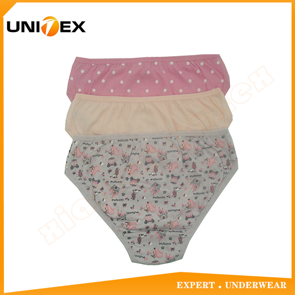 Girls’ Bikini Briefs — 3-Piece Pack, Cotton, Custom Print — Girls' Underwear programme — OEM & private label detail photo 2