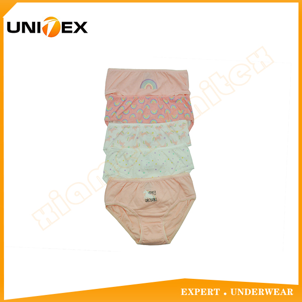 Girls’ Bikini Briefs — 5-Piece Pack, Cotton, Custom Print — Girls' Underwear programme — OEM & private label sample photo 1