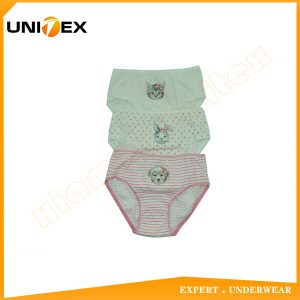Girls’ Bikini Briefs — 3-Piece Pack, Cotton, Custom Print — sweet — Girls' Underwear programme — thumbnail of OEM & private label sample 1