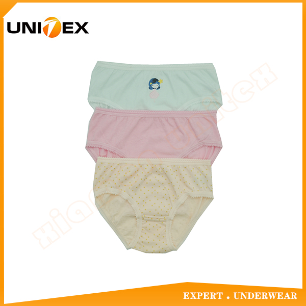 Girls’ Basic Briefs — 3-Piece Pack, Cotton, Custom Print — comfort — Girls' Underwear programme — OEM & private label sample photo 1