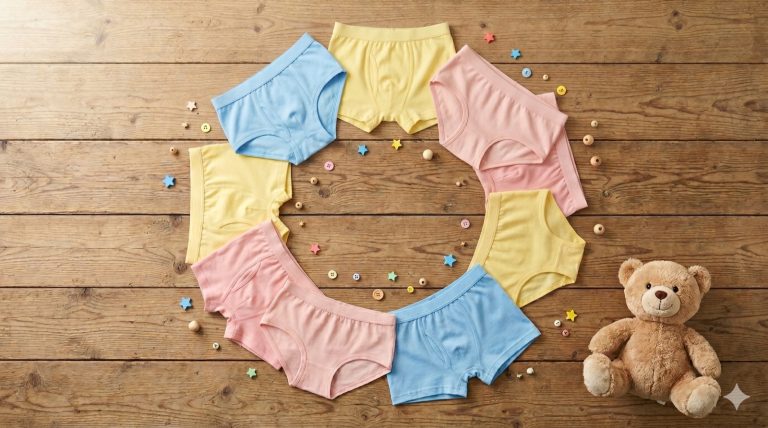 Kids' cotton underwear produced for a private label programme