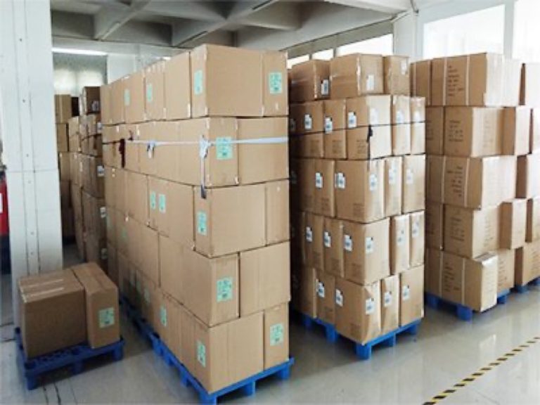 Export cartons labelled and ready for shipment