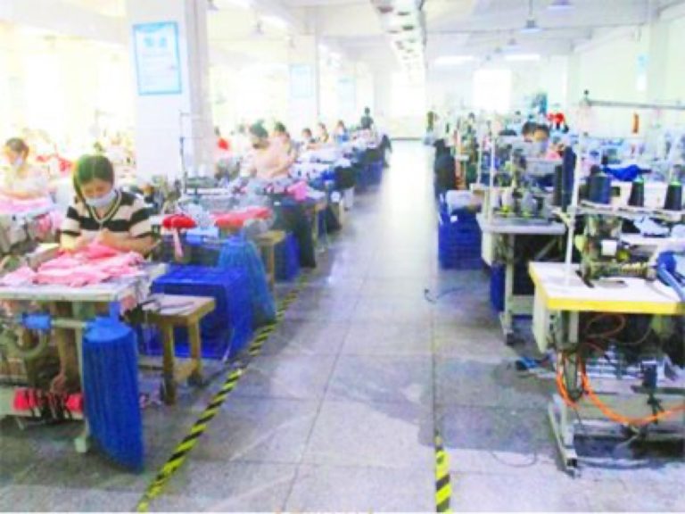 Production floor of a partner factory during a working shift